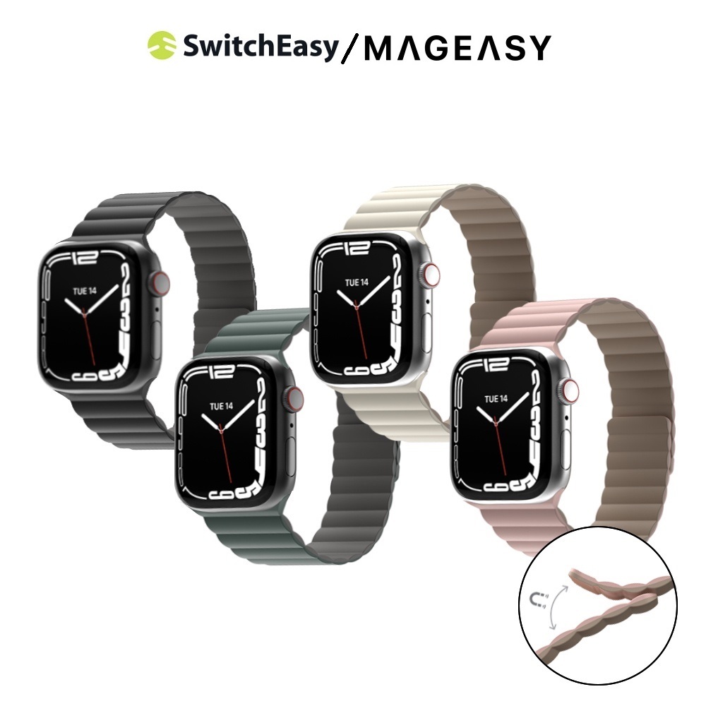 【MagEasy】Skin 磁吸矽膠防水錶帶