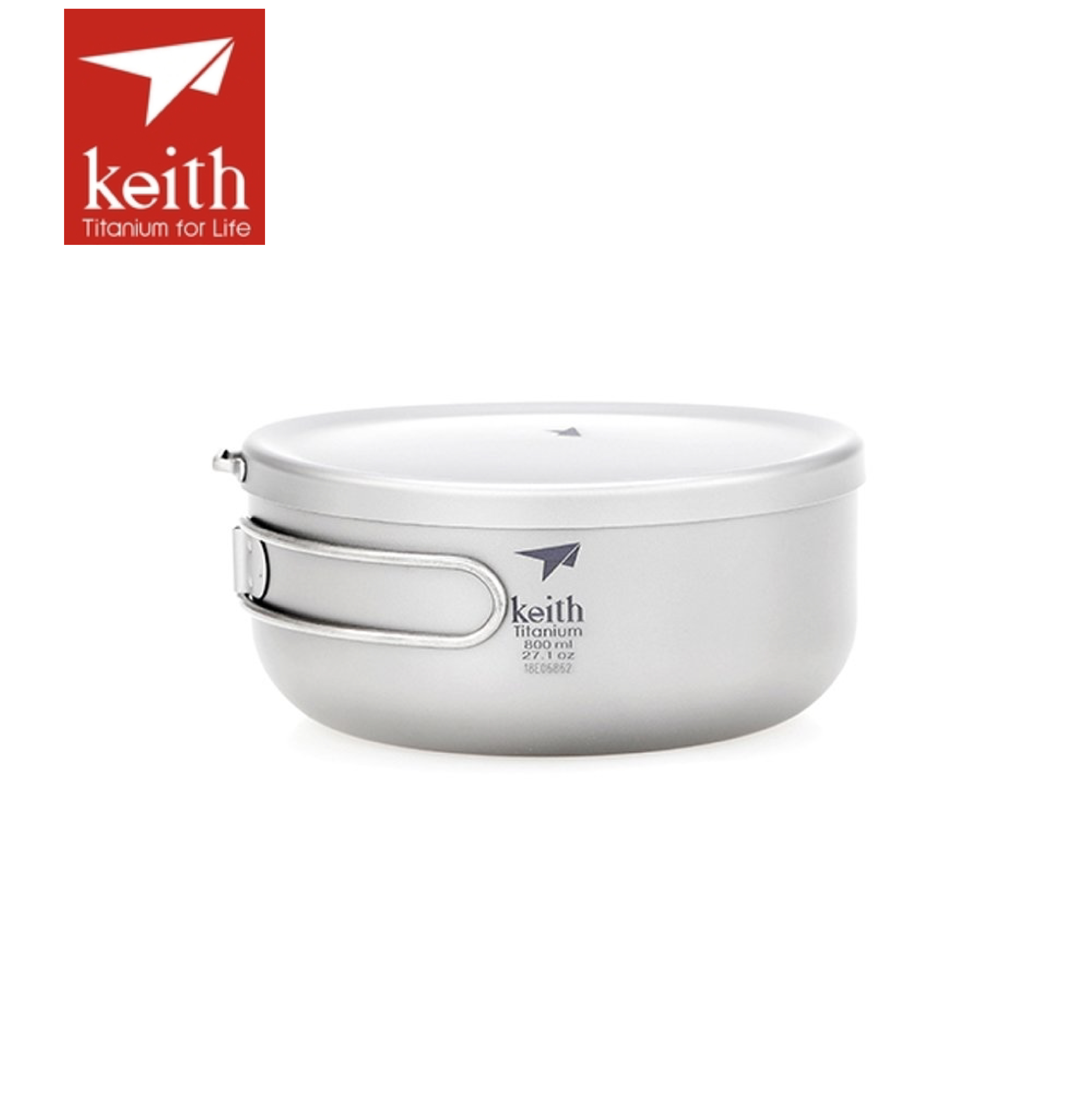 鎧斯Keith Ti5327 純鈦輕量環保圓形便當飯盒 800ml 露營泡麵碗/戶外/野營餐盒/登山 51KEITI5327