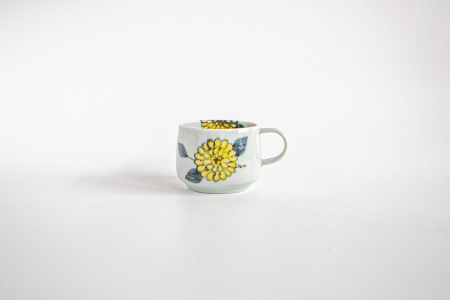 德永遊心-彩繪菊 馬克杯/台形 /小