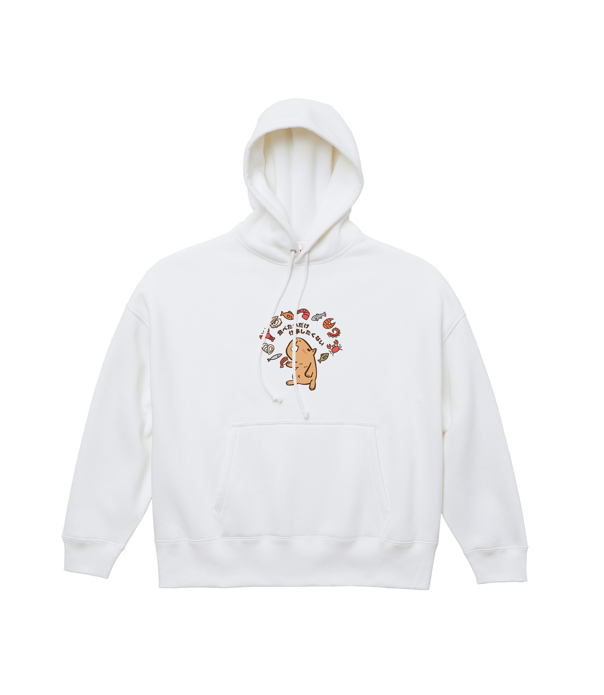 HOSE潮T | 爆肝嚴選|水豚君帽T(直)