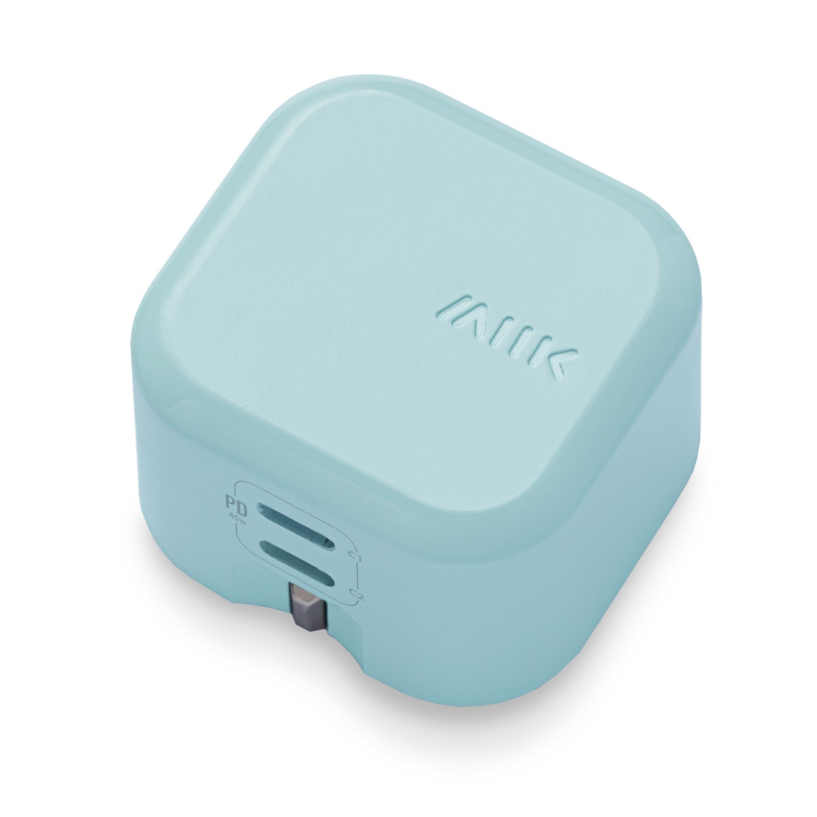 M2K『摺充』 摺腳雙TYPE-C GaN45W迷你快速充電器 - 綠色