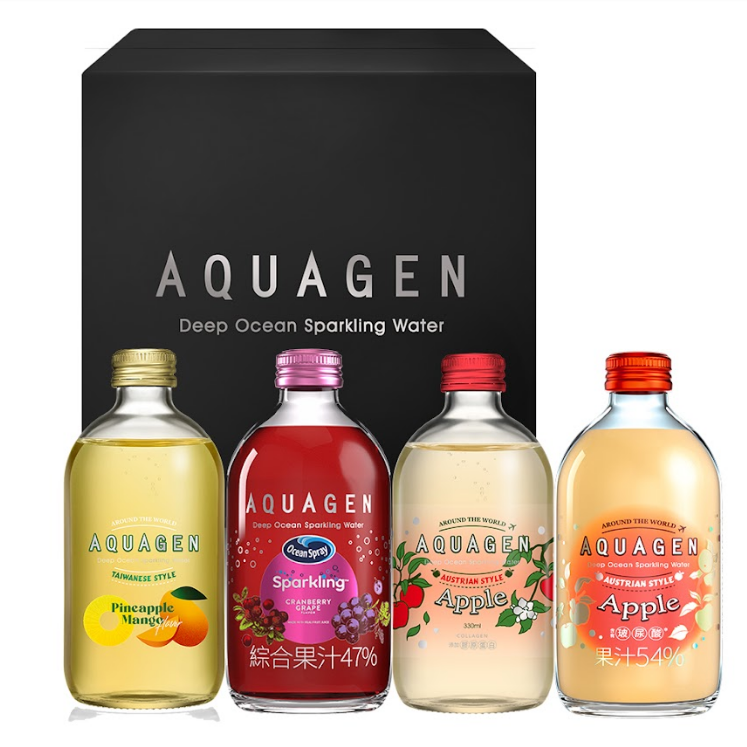 AQUAGEN綜合4入迷你禮物箱+爆米花5入組(免運組)