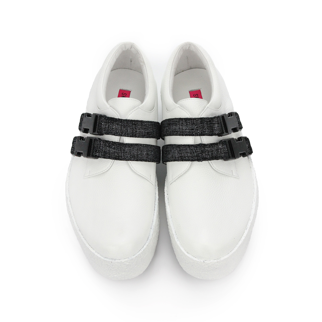 WHITEWALKER M1148 White Leather Sneakers