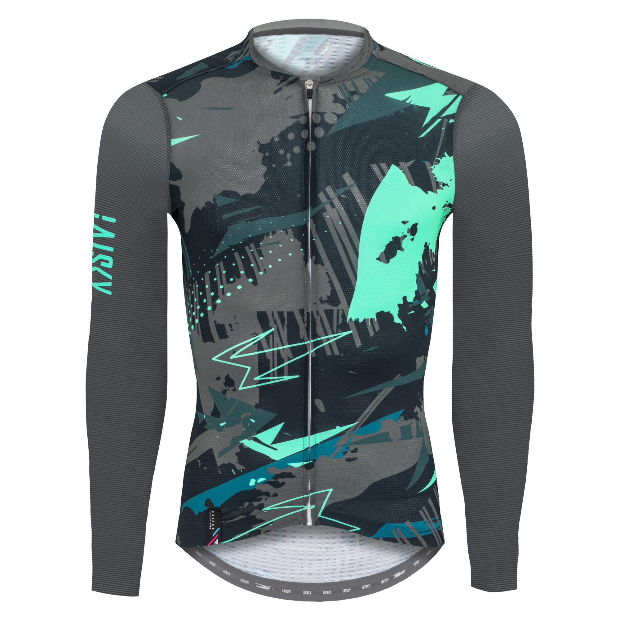 男款空力薄款長車衣 塗裝 螢光藍