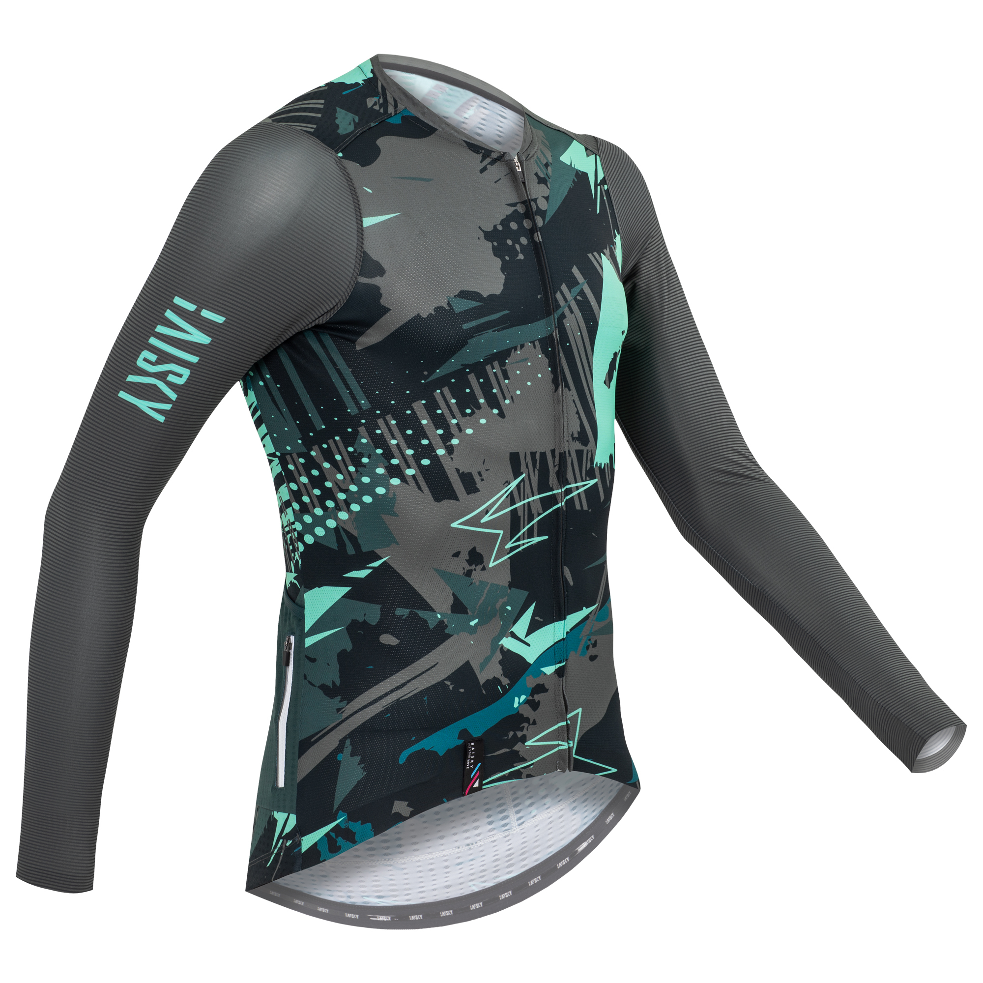 男款空力薄款長車衣 塗裝 螢光藍