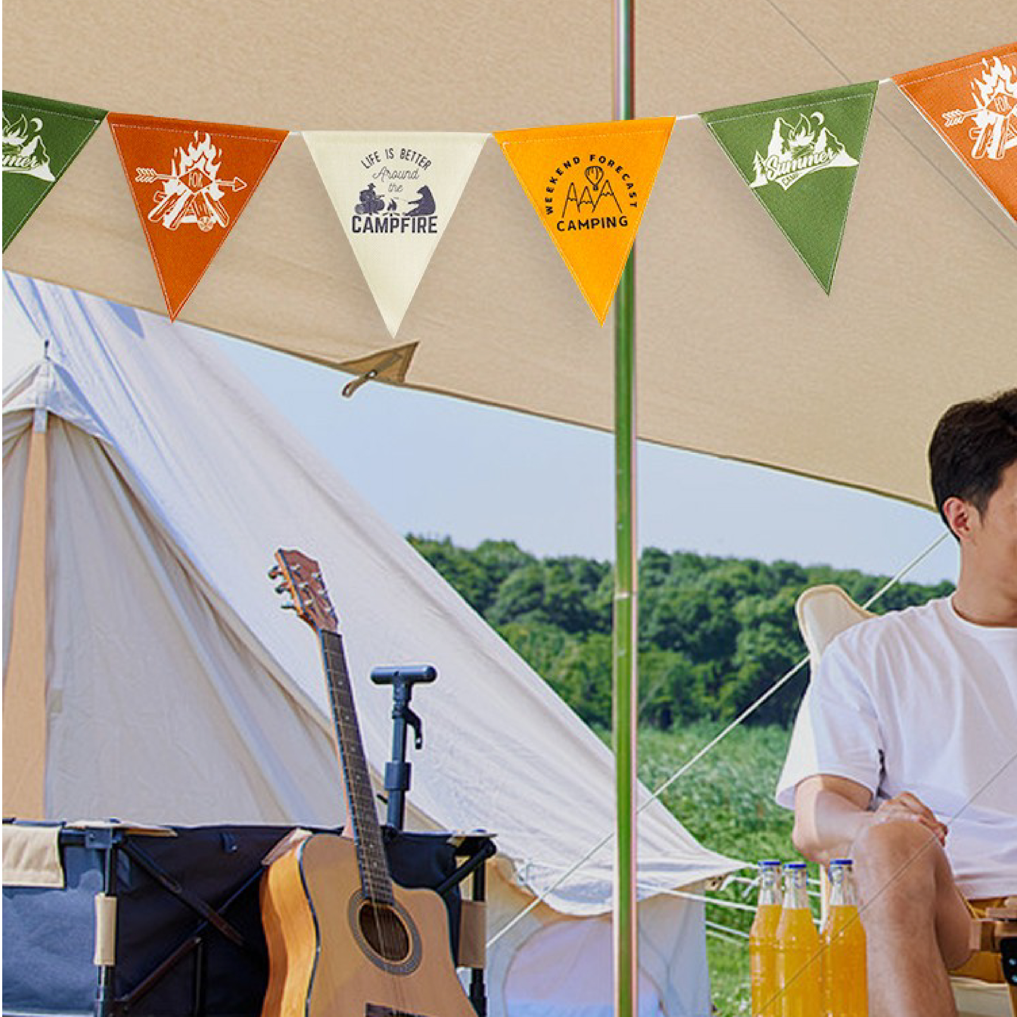 三角布旗 旗幟布、帆布 居家布置/手繪/插畫/營繩/露營/帳篷/庭院/節慶 69U202209 69U2022091