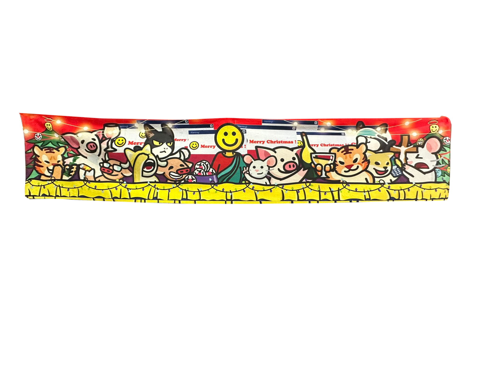 Crab x LIHKG 動物聖誕毛巾 最後的晚餐|banner掛巾|蟹貨倉自創產品|本土衣服品牌