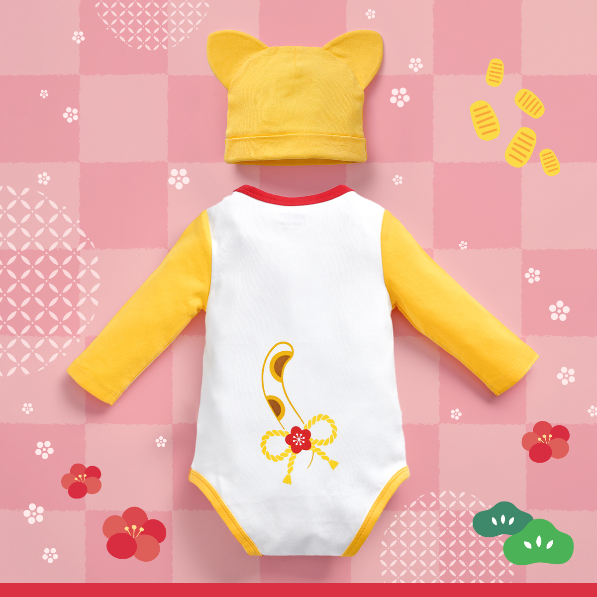 OMBS04_OMYMONSTER 淘氣招財貓包屁連帽