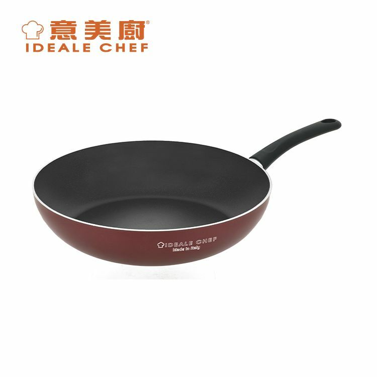 意大利製 - IDEALE CHEF 意美廚 32CM Famosa 易潔單柄炒鍋 - 玫瑰紅 (IC21532W)