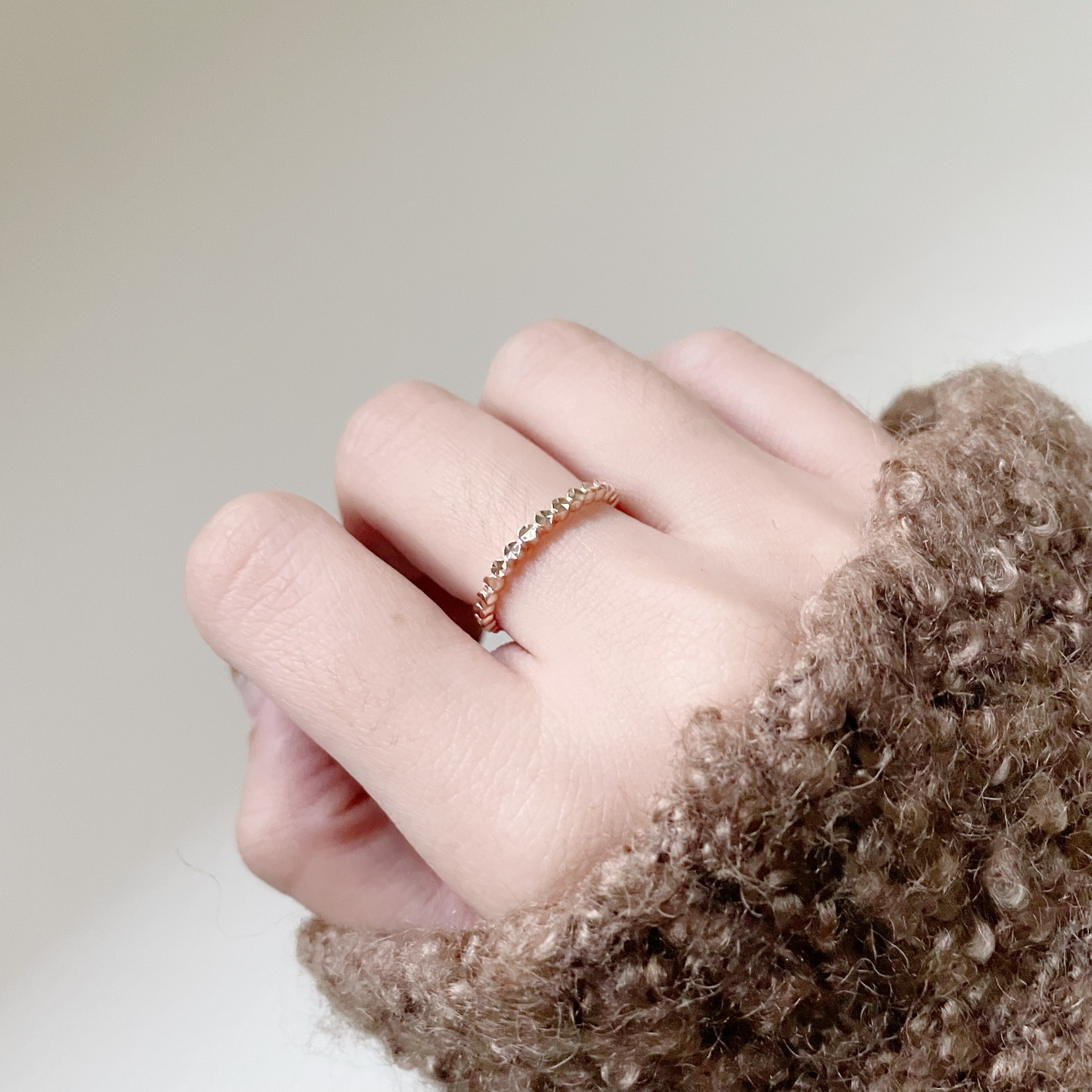 整圈閃亮oblate戒指