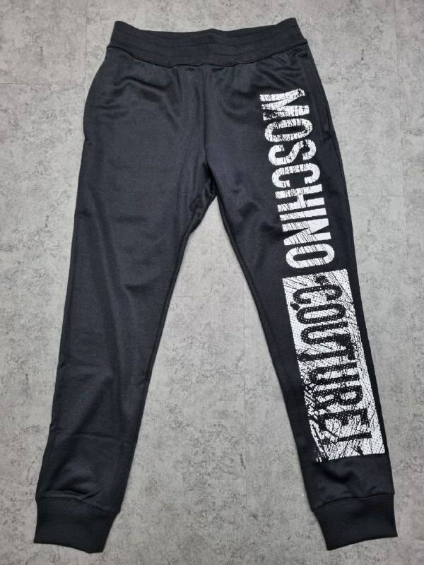 [S] MOSCHINO SIDE LOGO SWEAT PANTS,BLACK, ZT0349-5229-1555 (SM345)