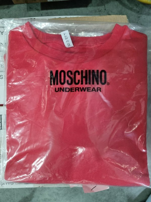 [S] MOSCHINO LOGO TAPE WAIST LONG SLEEVE PULLOVER,RED, ZUA1739-9029-0118 (SM348)