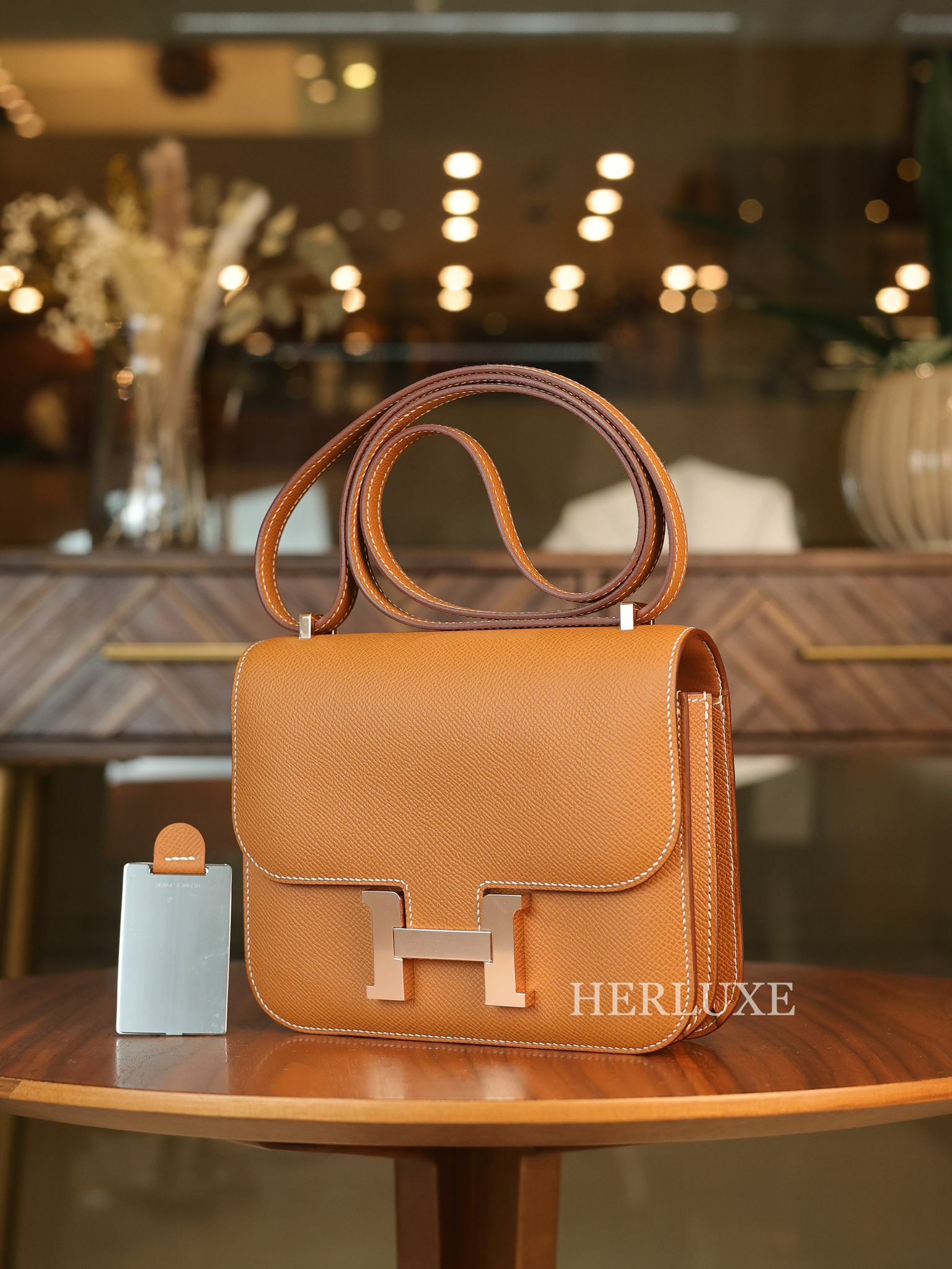 Constance mini mirror 37 gold cd epsom K