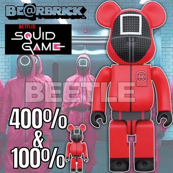 BEETLE BE@RBRICK 魷魚遊戲正方形面具人SQUID GAME GUARD 100% 400