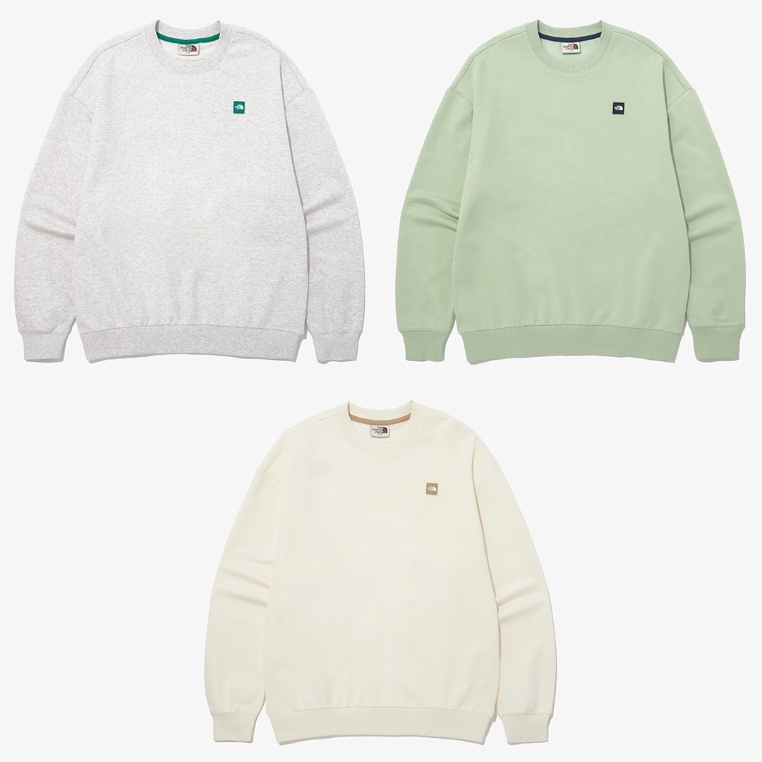 The north face clearance tipped logo crew sweatshirt