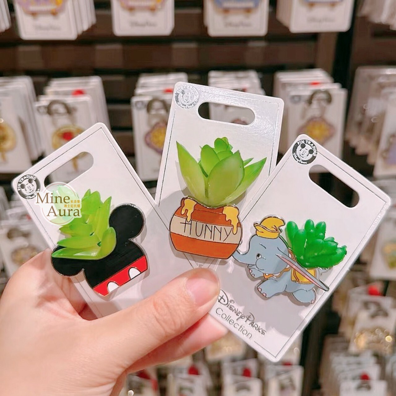 小熊維尼 Winnie the Pooh 蜂蜜罐 多肉盆栽造型 立體 徽章 PIN -上海迪士尼樂園