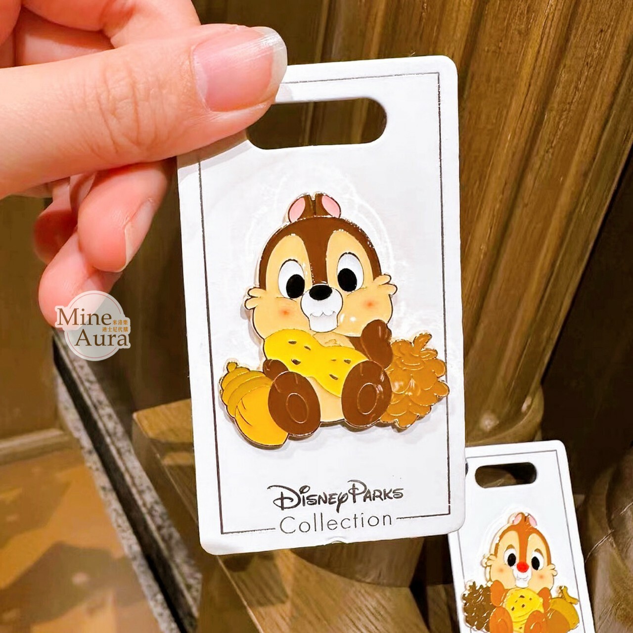 黑鼻 奇奇 Chip 托腮嘟嘟臉 徽章 PIN 奇奇蒂蒂 Chip 'n Dale -上海迪士尼樂園