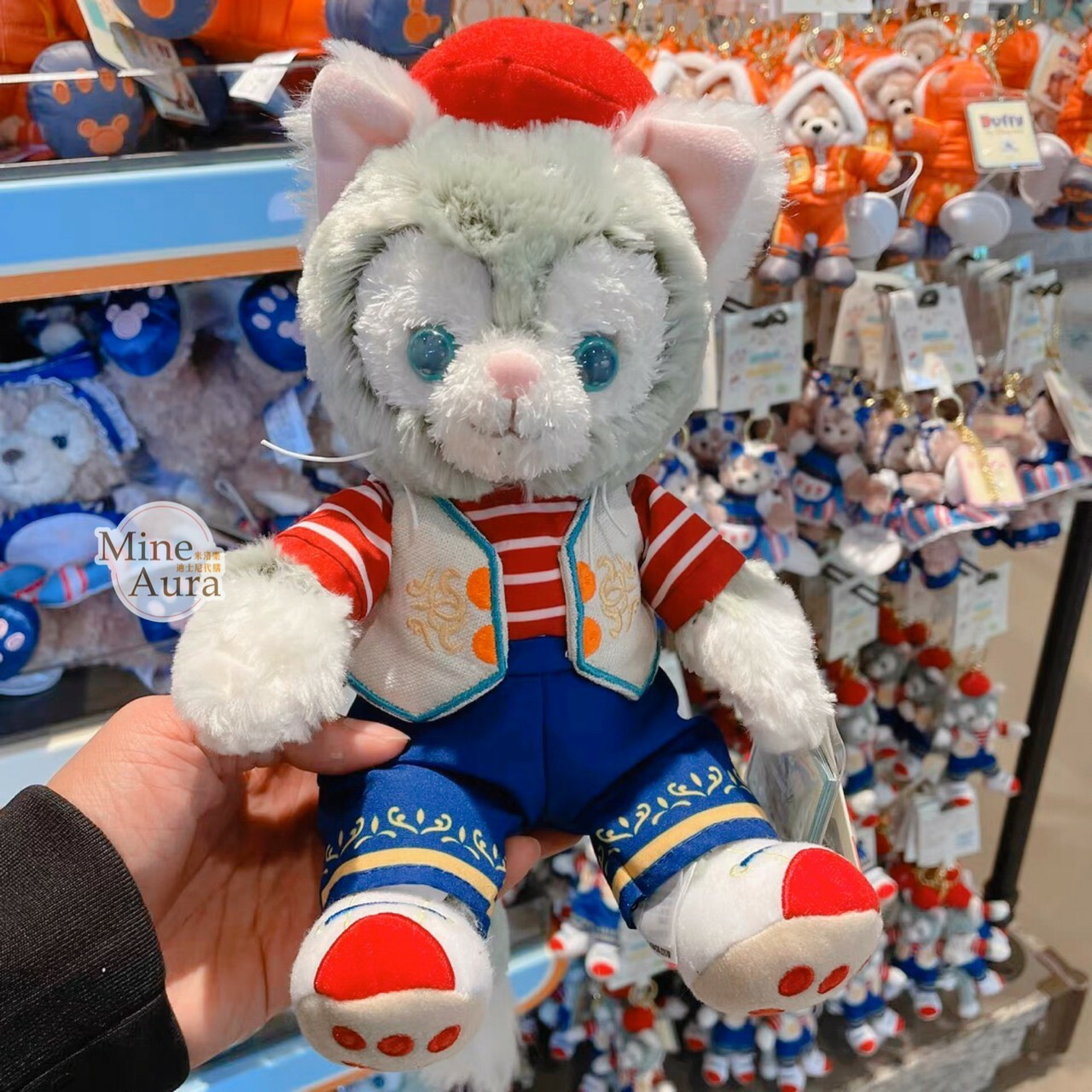 (限時特價) 小小夢想家 畫家貓 Gelatoni 絨毛 SS號 娃娃 玩偶 SS號 娃娃 玩偶 -上海迪士尼樂園