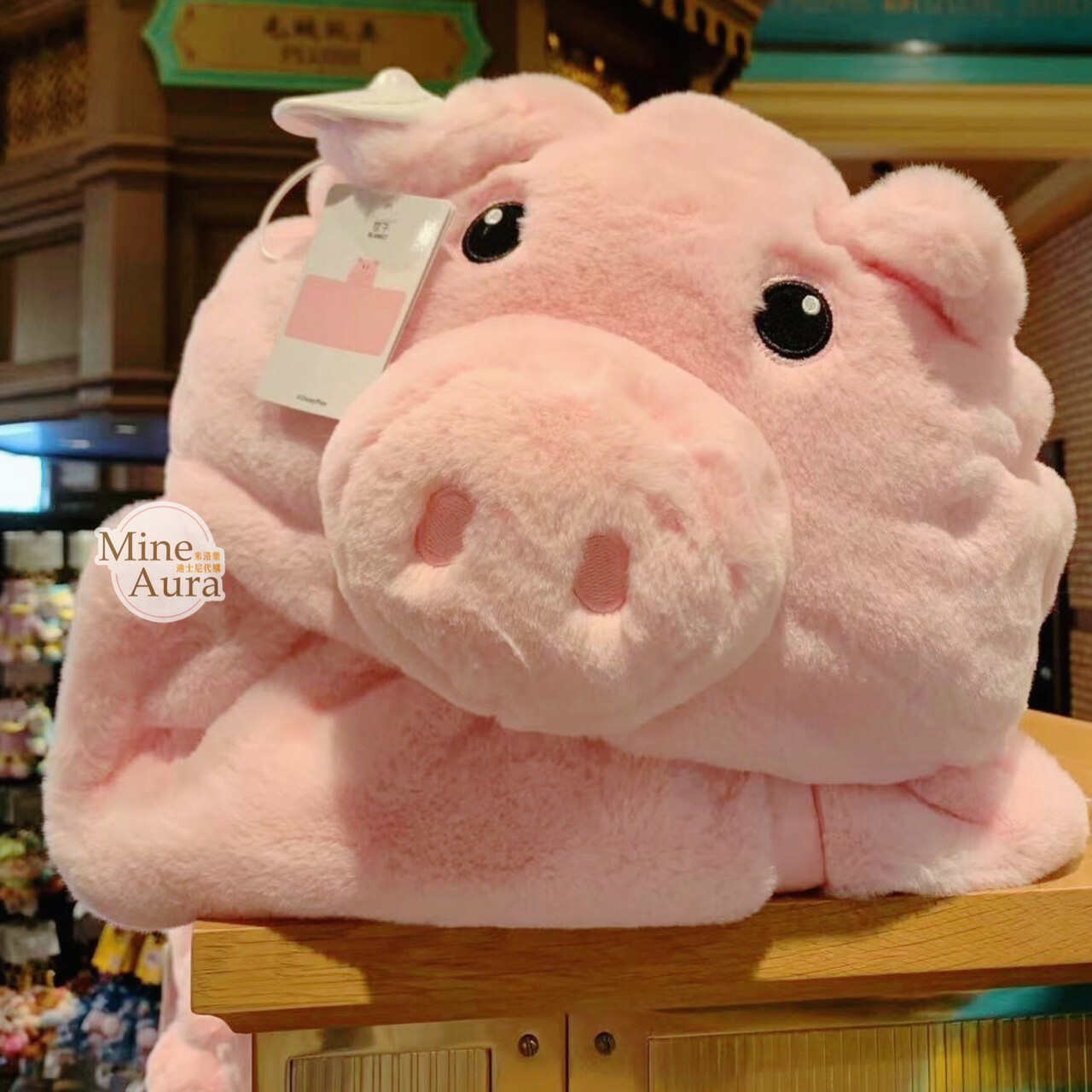 (現貨) 火腿豬 Ham 連帽造型 披肩 毛毯 可摺疊收納 玩具總動員 Toy Story -上海迪士尼樂園