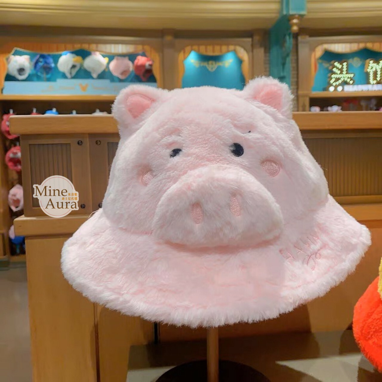 火腿豬 Ham 立體耳朵 絨毛 造型 漁夫帽 帽子 玩具總動員 Toy Story -上海迪士尼樂園