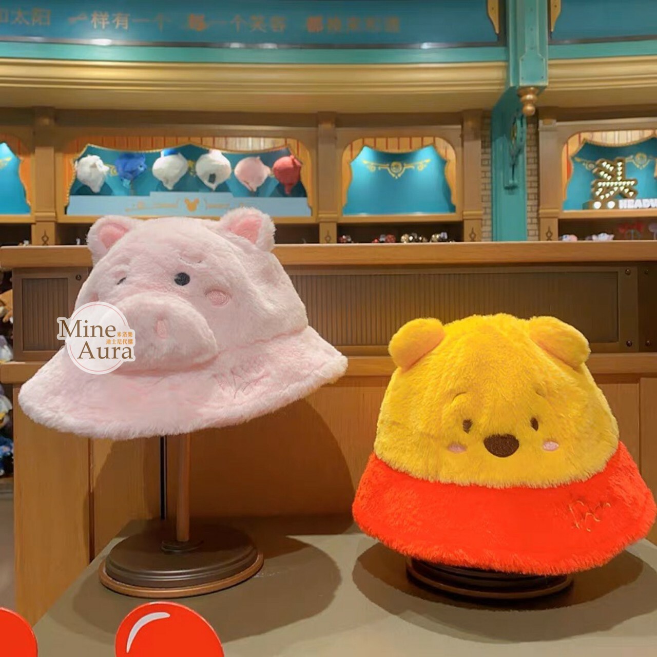 火腿豬 Ham 立體耳朵 絨毛 造型 漁夫帽 帽子 玩具總動員 Toy Story -上海迪士尼樂園