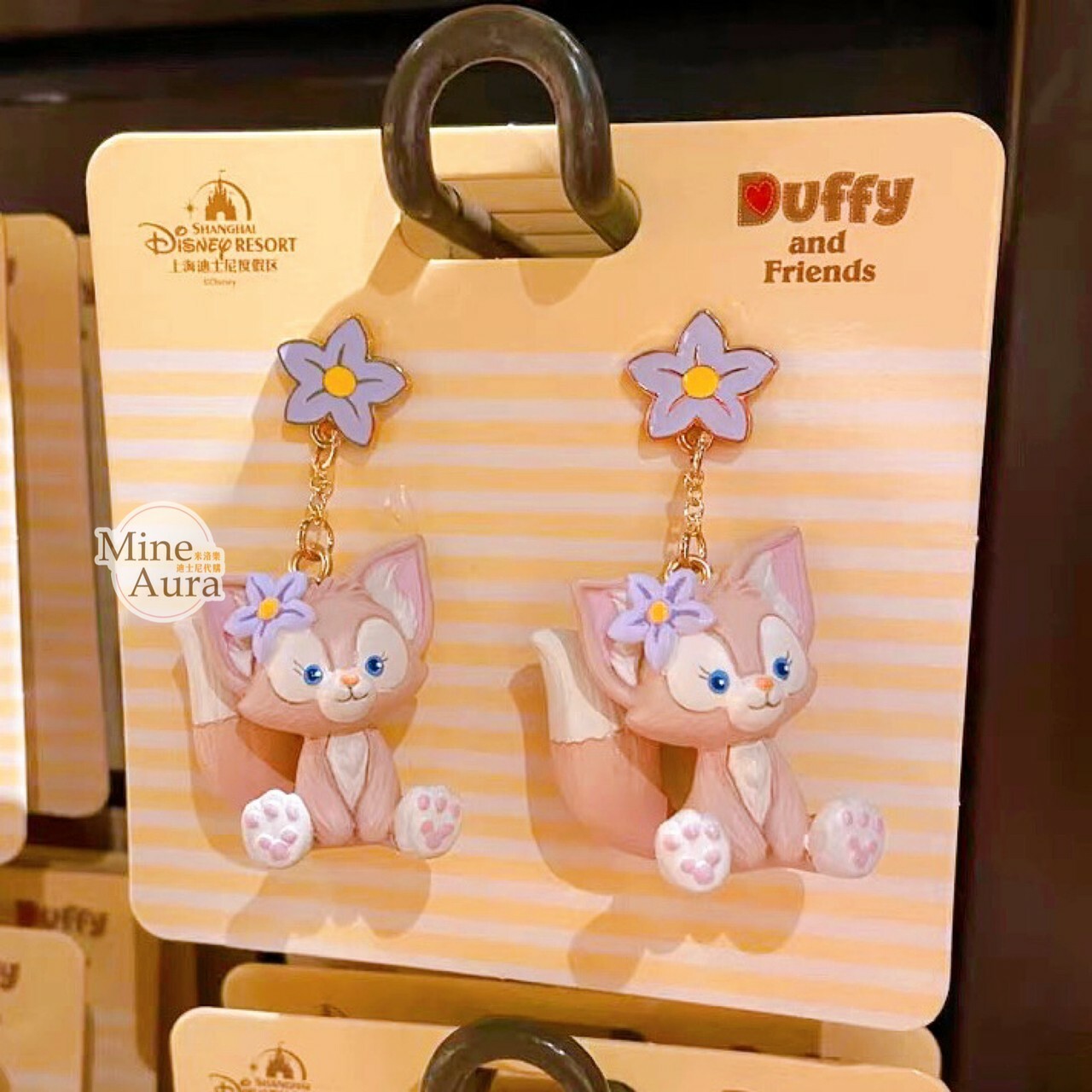 玲娜貝兒 Lina bell 立體坐姿 造型 耳環 -上海迪士尼樂園