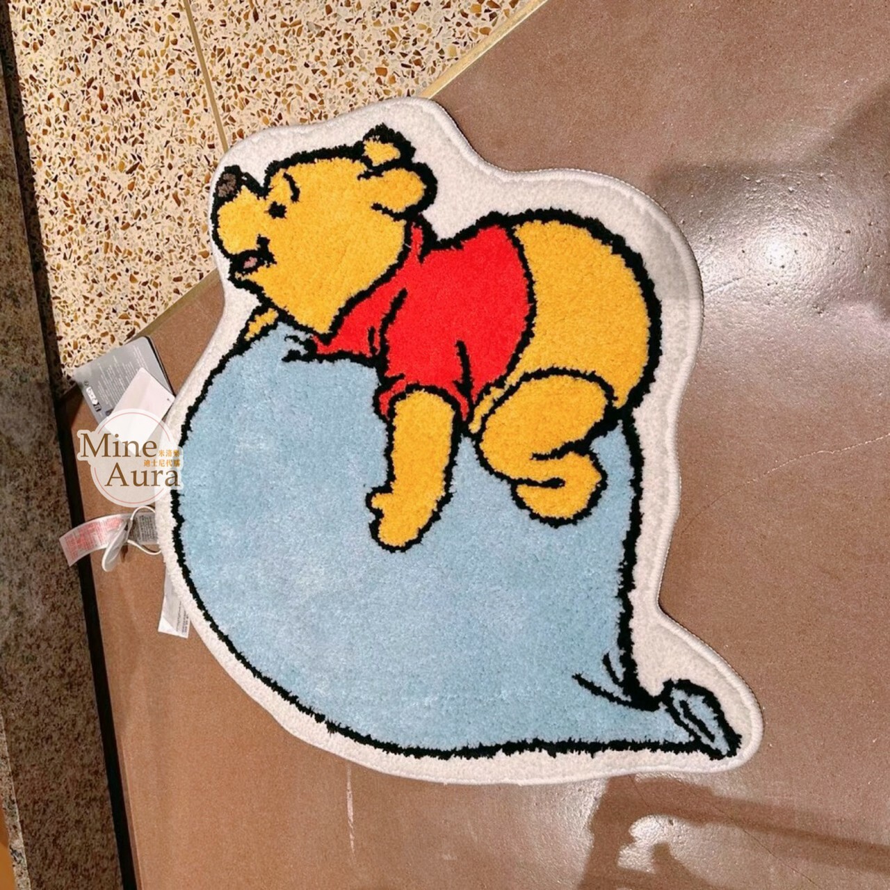 噗噗 小熊維尼 Winnie the Pooh 藍色氣球 地墊 -上海迪士尼樂園