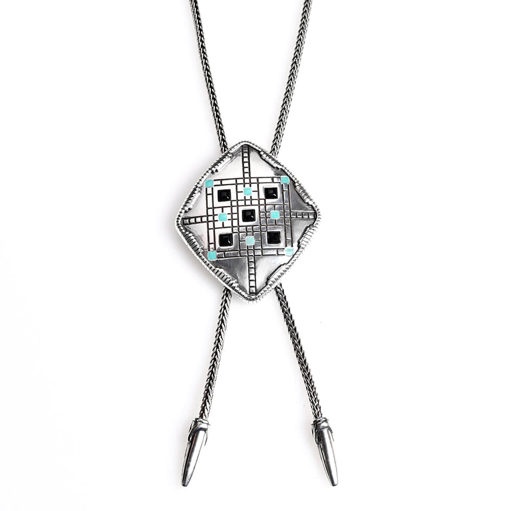 幾何系列馬賽克保羅領帶/BoloTie/美式領帶－快速出貨