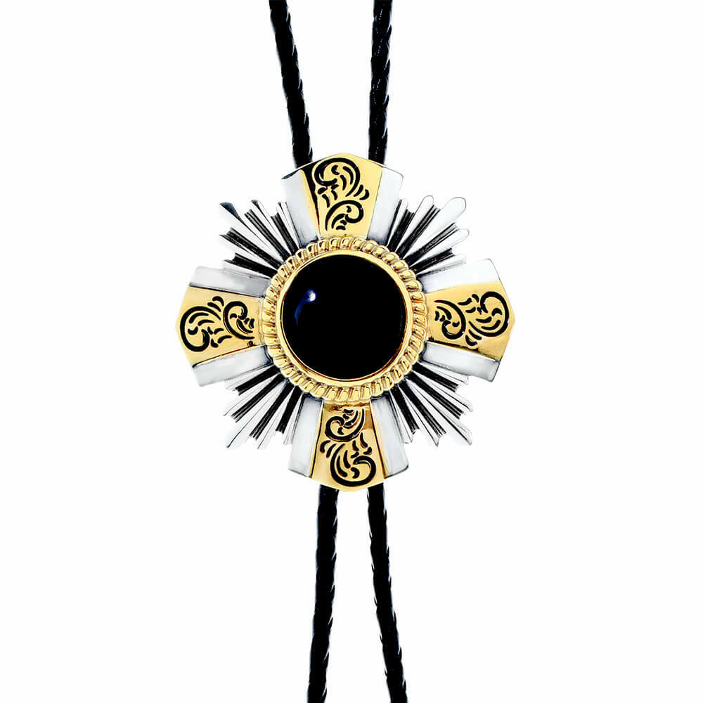 十字勳章 真皮皮繩 保羅領帶/BoloTie/美式領帶－快速出貨