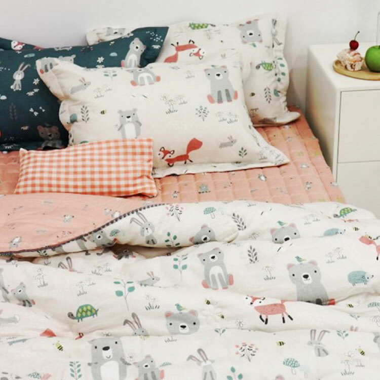 韓國直送✈【KR3008】Bloomeco四季枕套雙面被組