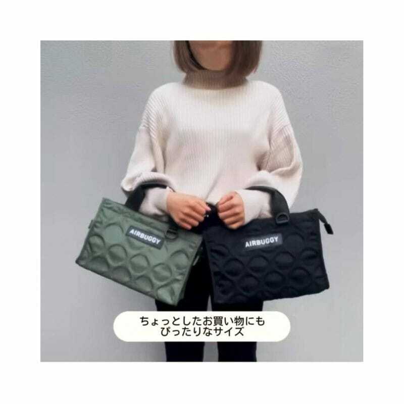 [New Item] Airbuggy Emboss Dot Tote Bag (Black / Dark Green)