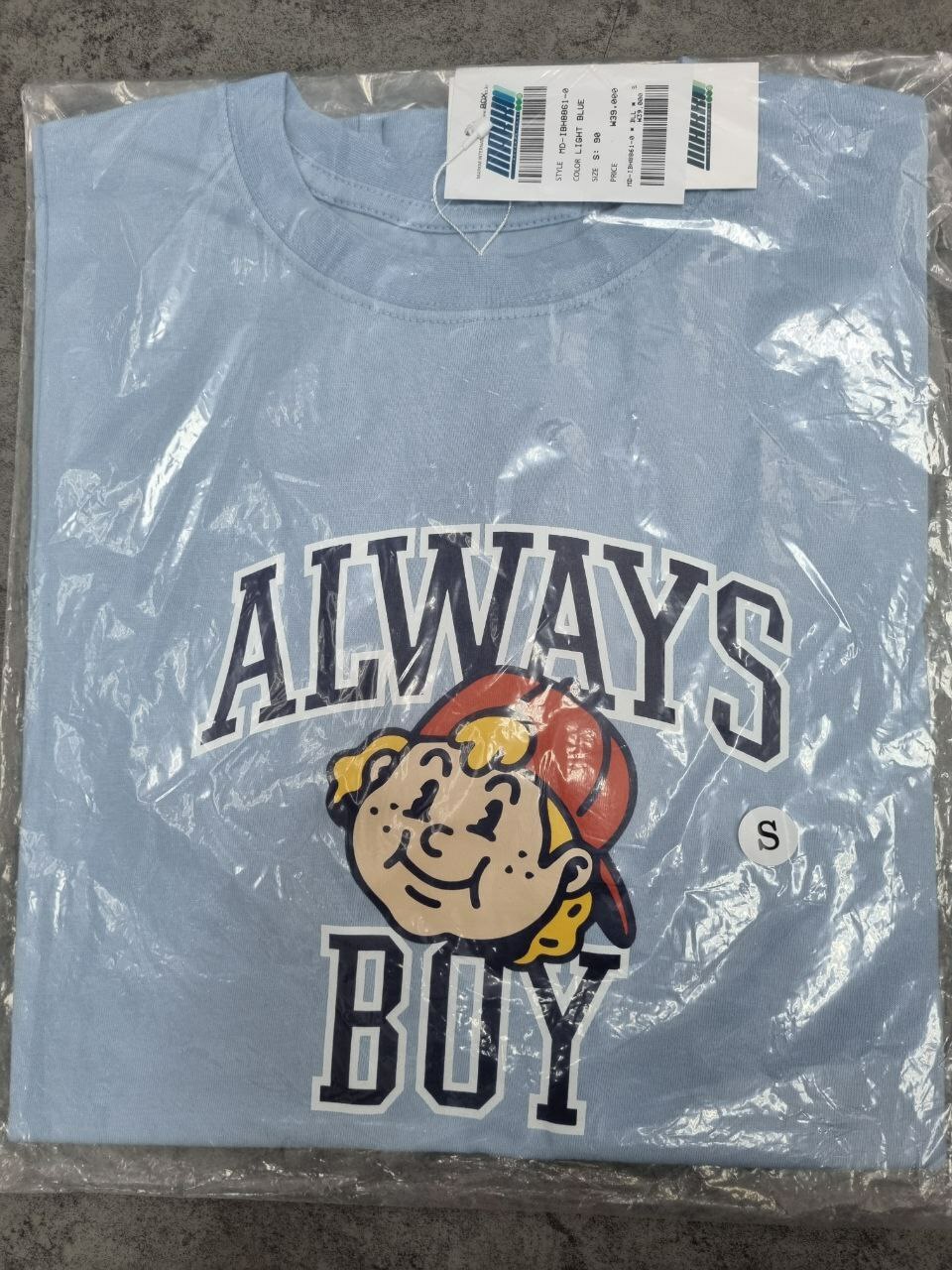 [S] MARK M ALWAYS BOY PRINT SHORT SLEEVE TSHIRT, BLUE, MDIBH8861-BLUE (SMKM39)