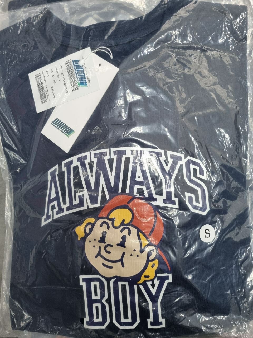 [S] MARK M ALWAYS BOY PRINT SHORT SLEEVE TSHIRT, NAVY, MCIDB8861-NAVY (FINAL SALE) (SMKM40)