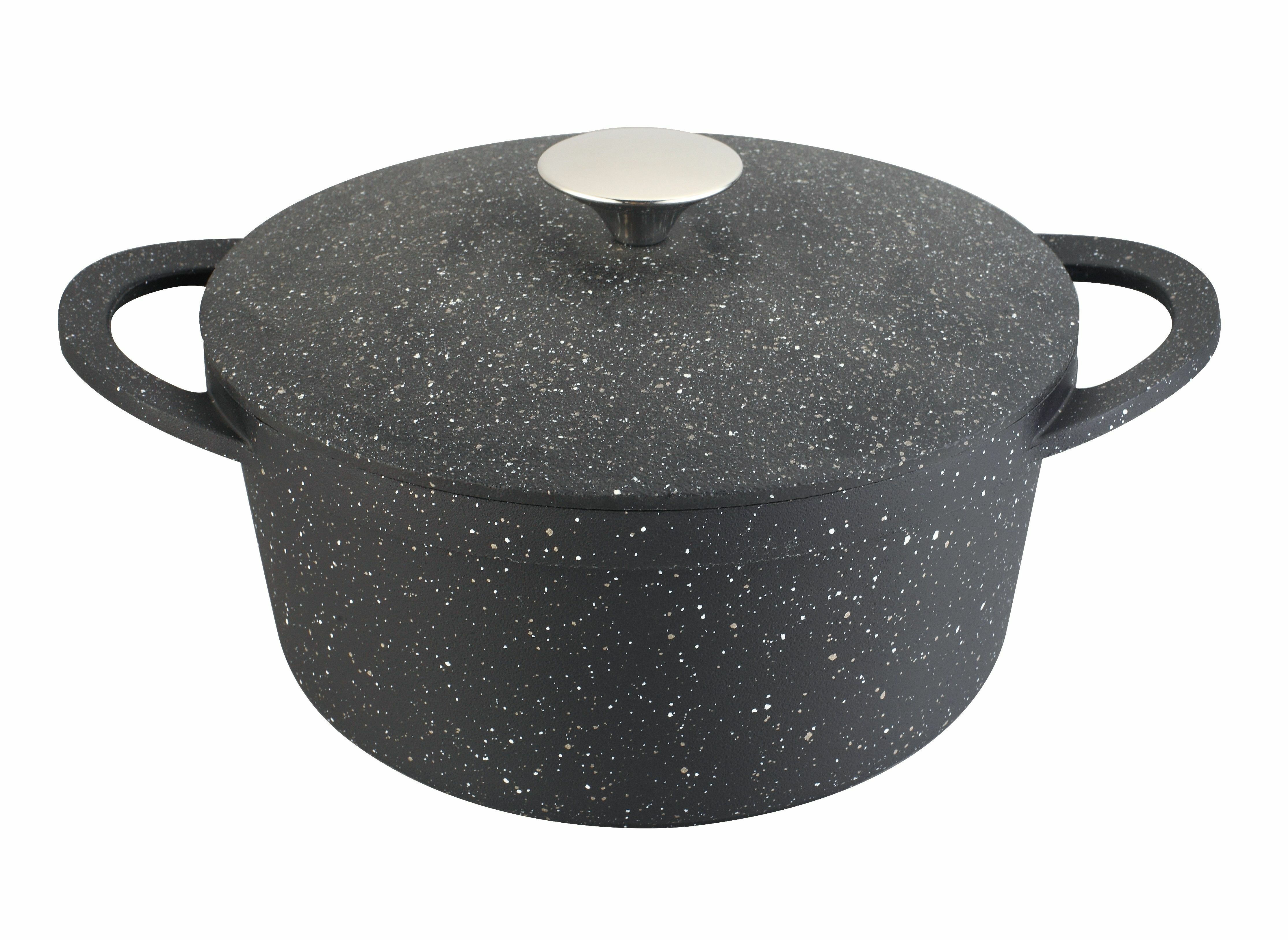 IDEALE CHEf 意美廚 24CM Modish 鋼化鑄鋁易潔雙耳煲 (IC17124S)