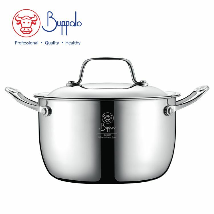 BUFFALO 牛頭牌 20CM Pearl Master 316不銹鋼五層雙耳鍋 (75820S) / (10年保養期)