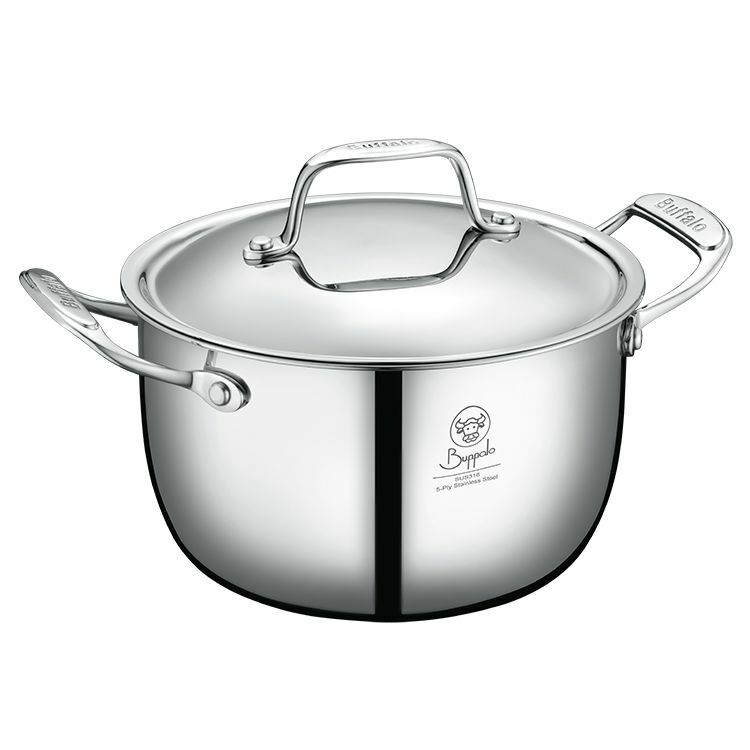 BUFFALO 牛頭牌 20CM Pearl Master 316不銹鋼五層雙耳鍋 (75820S) / (10年保養期)