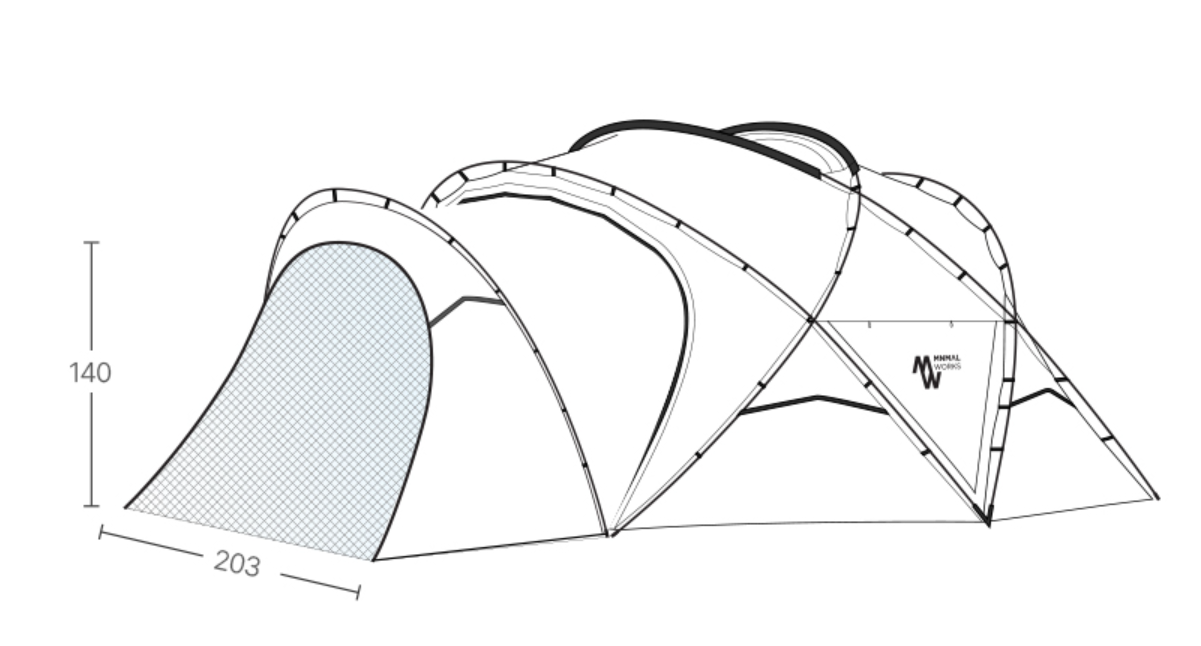Minimal Works｜Shelter G/GH 專屬前庭布專用紗門｜橄欖綠