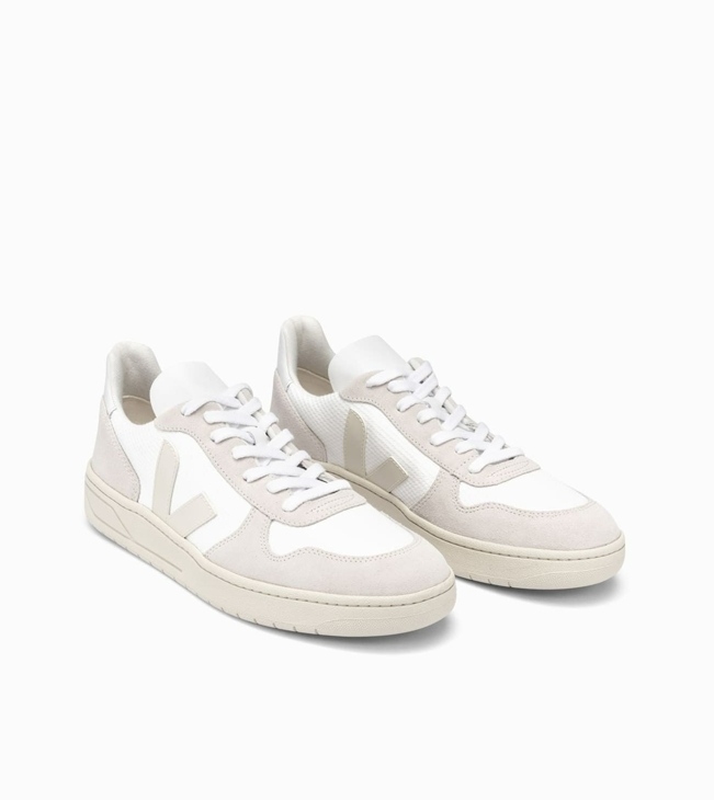 Veja - V-10 B-Mesh 成人經典小白鞋 - White Natural Pierre