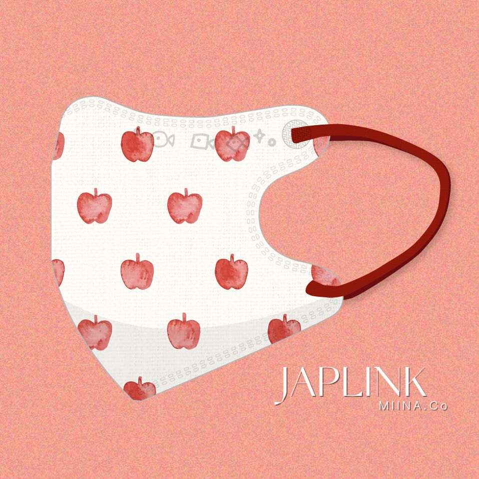 JAPLINK【 VXS 0~3歲 】3D 立體幼童口罩 / 小蘋果