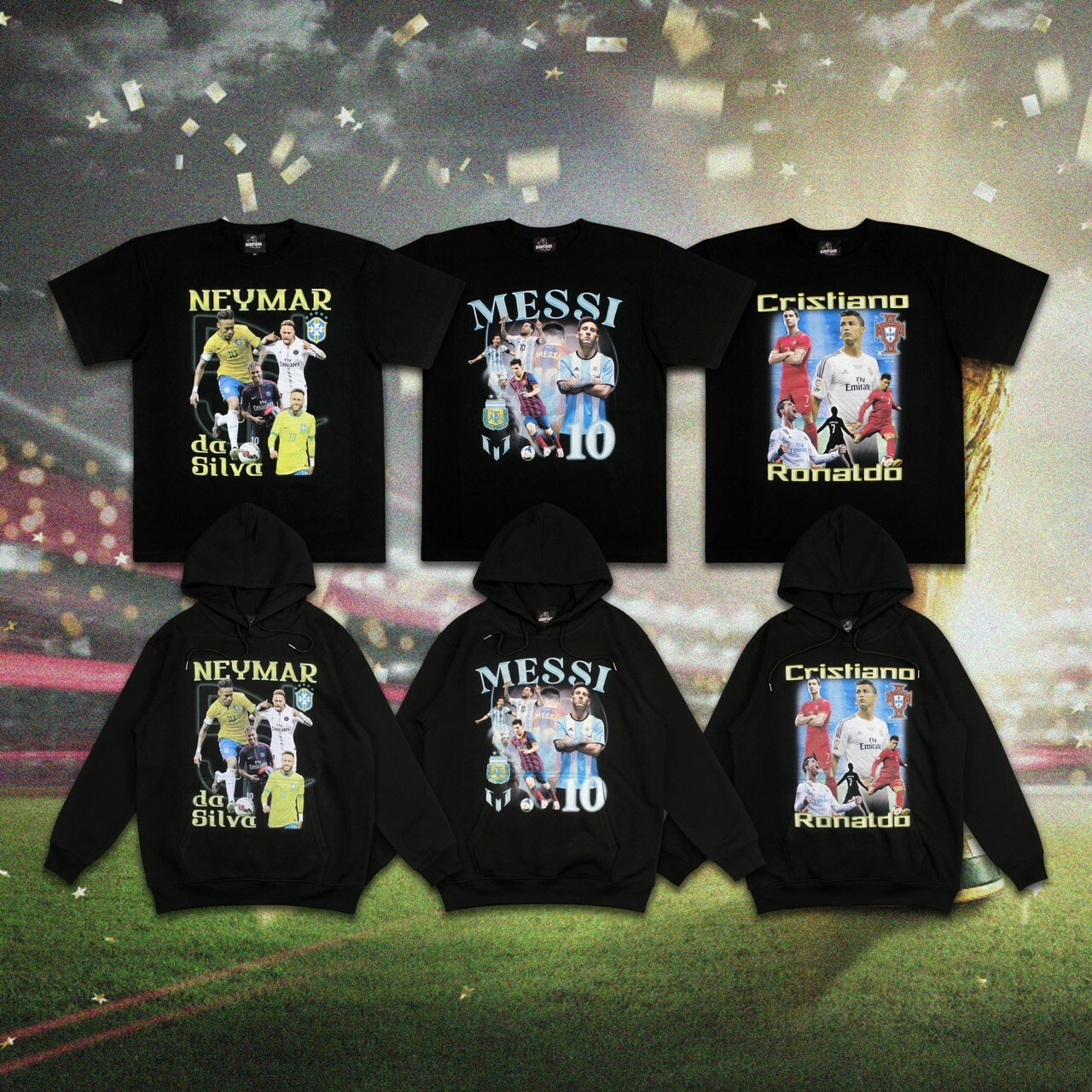 GHOST MADE 世足限定款 《NEYMAR》《MESSI》《C.RONALDO》內馬爾/梅西/C羅 短T / 帽T GHOSTMADE