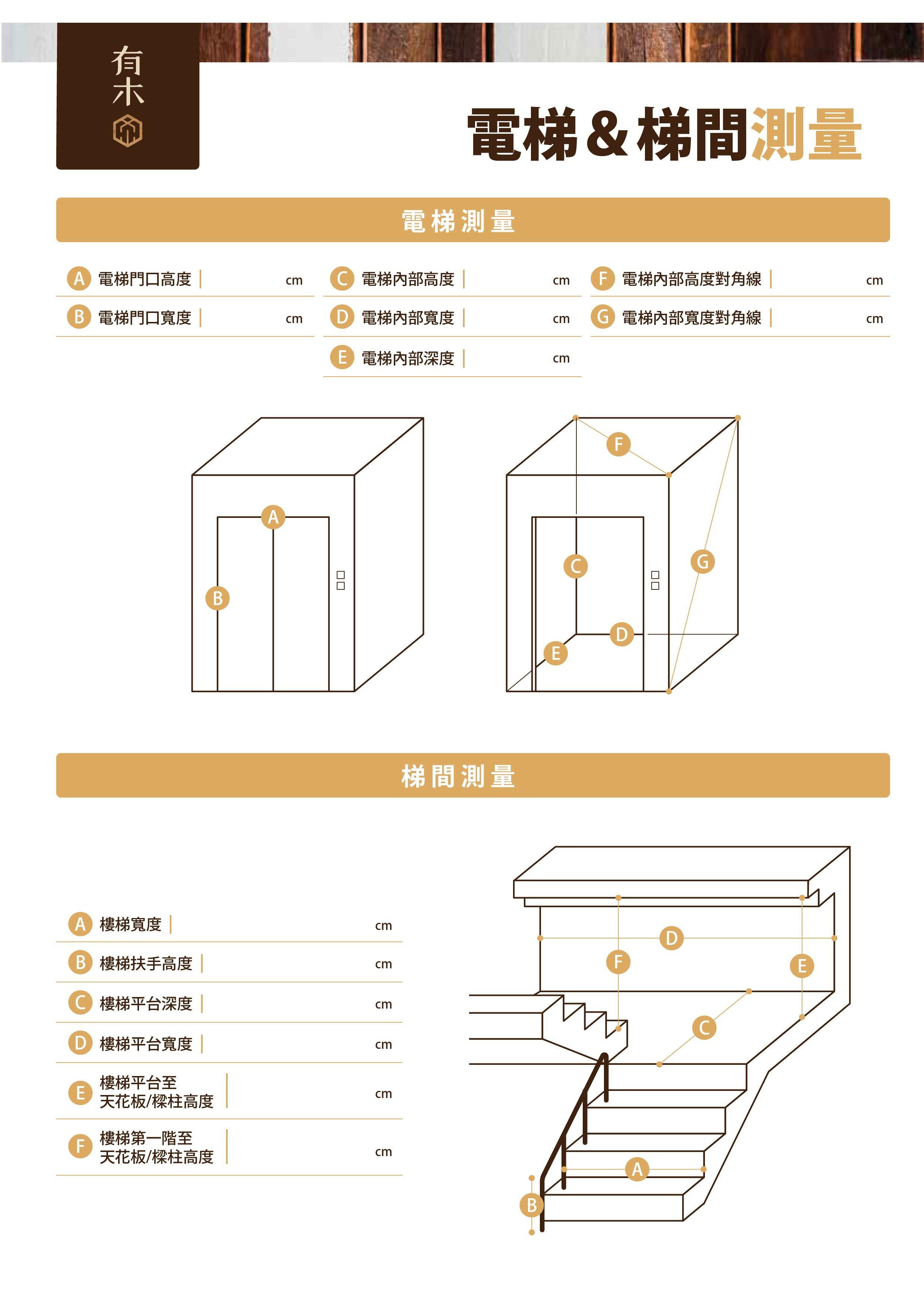 電梯與樓梯間 搬運空間評估表