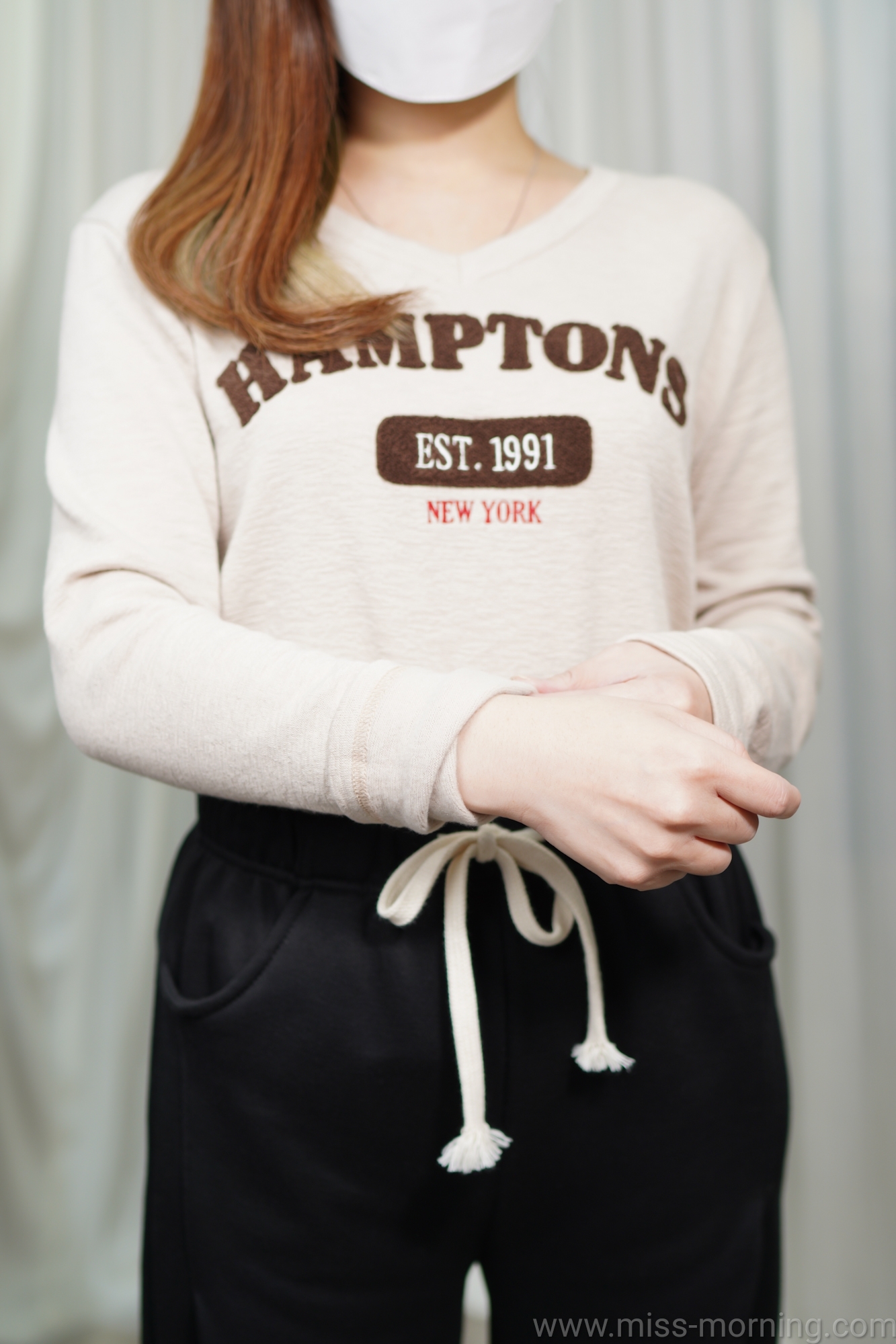 V領內絨底顯瘦上衣(12954)&薄絨底悠閑褲(33470)