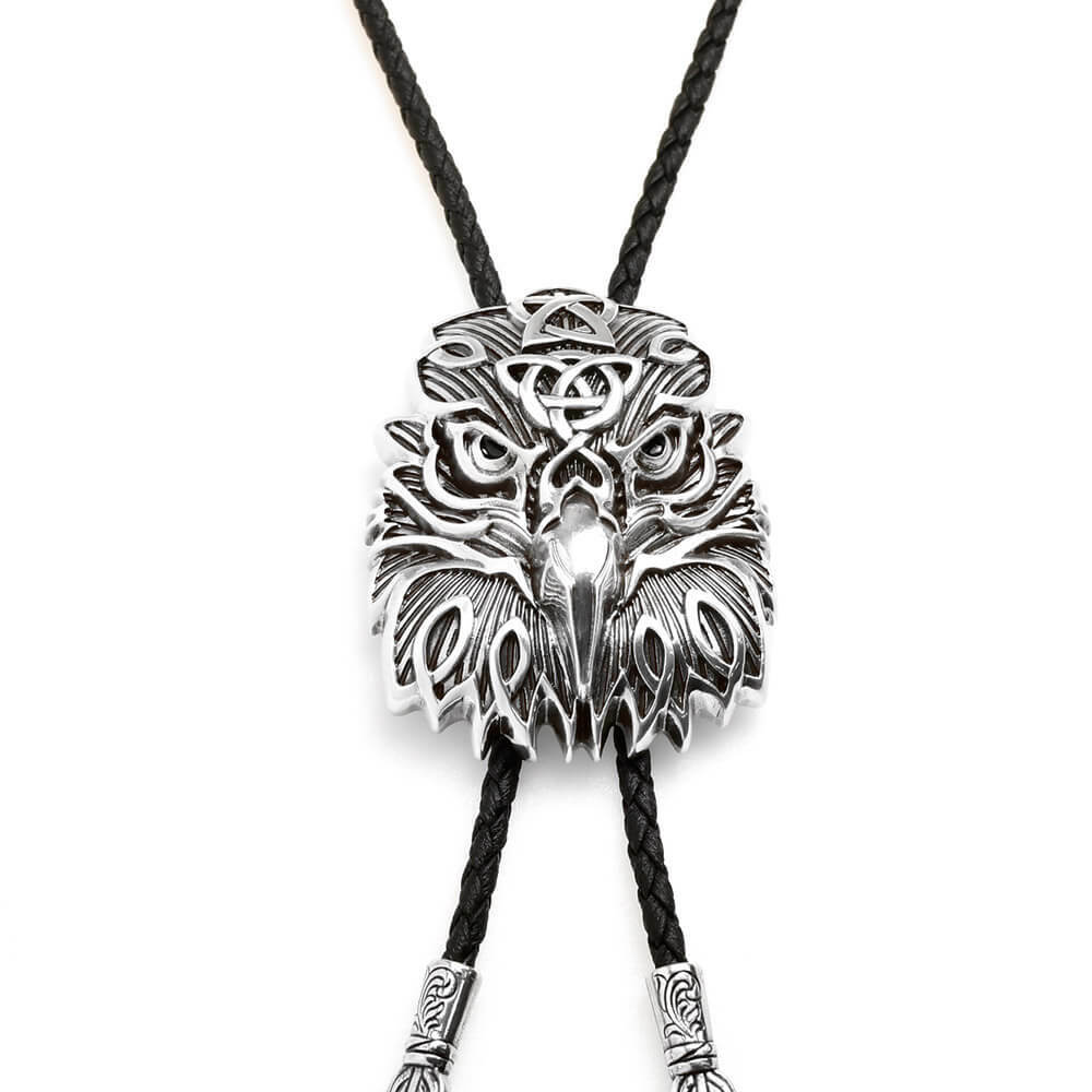 鷹之守護皮繩款 保羅領帶/BoloTie/美式領帶－快速出貨