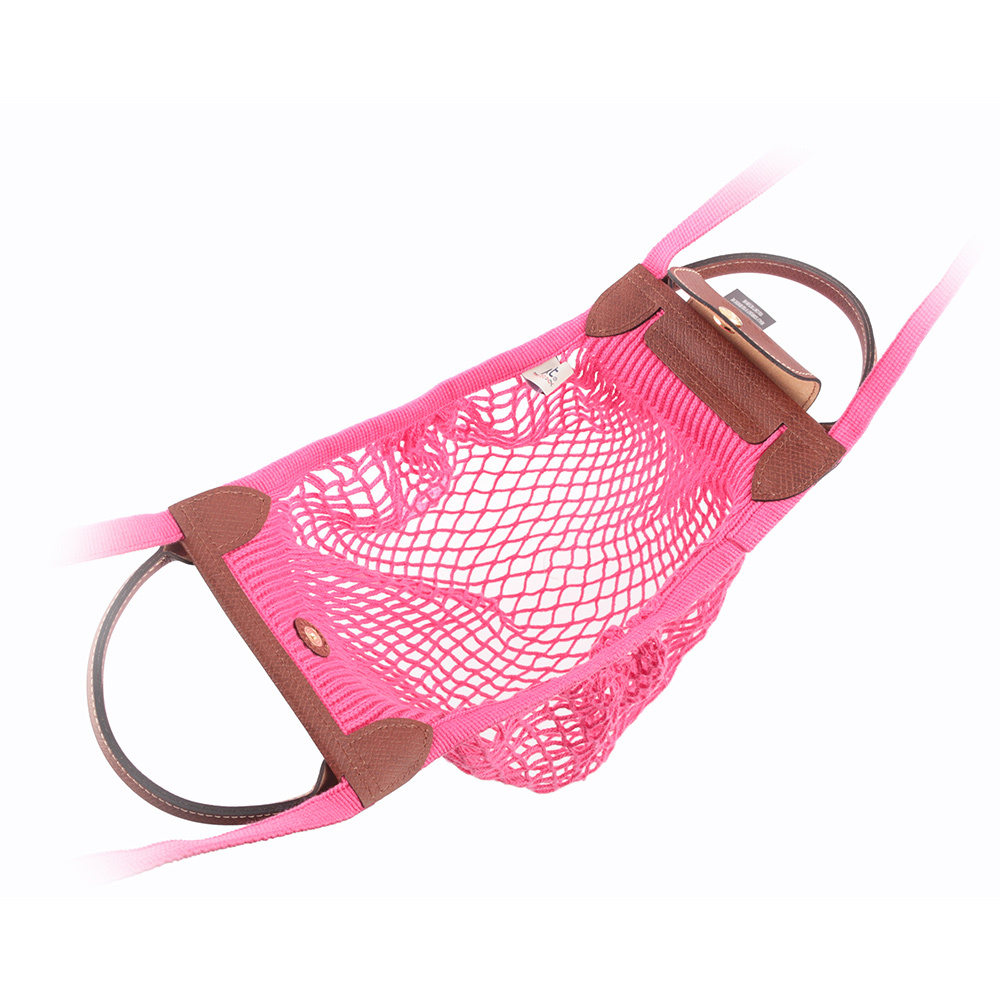 【LONGCHAMP】LE PLIAGE FILET 二用漁網包(糖果粉)