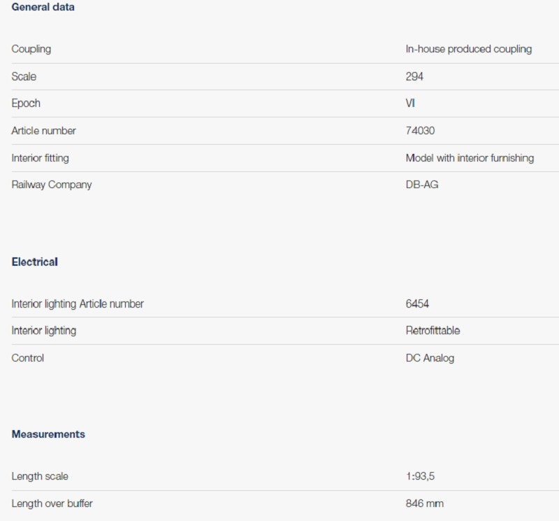 Roco 74030 HO規  ICE 1客車廂,三入