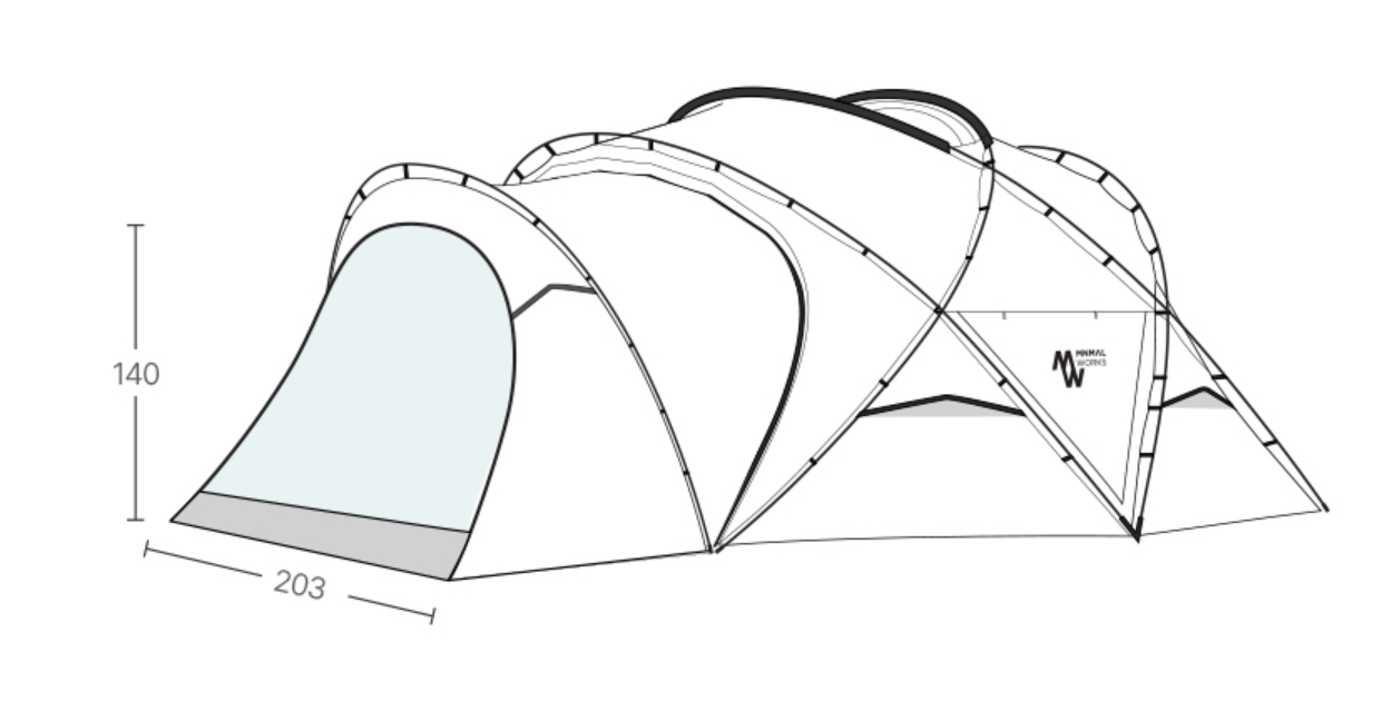 Minimal Works｜Shelter G 專屬前庭布專用 TPU 透光門｜卡其沙