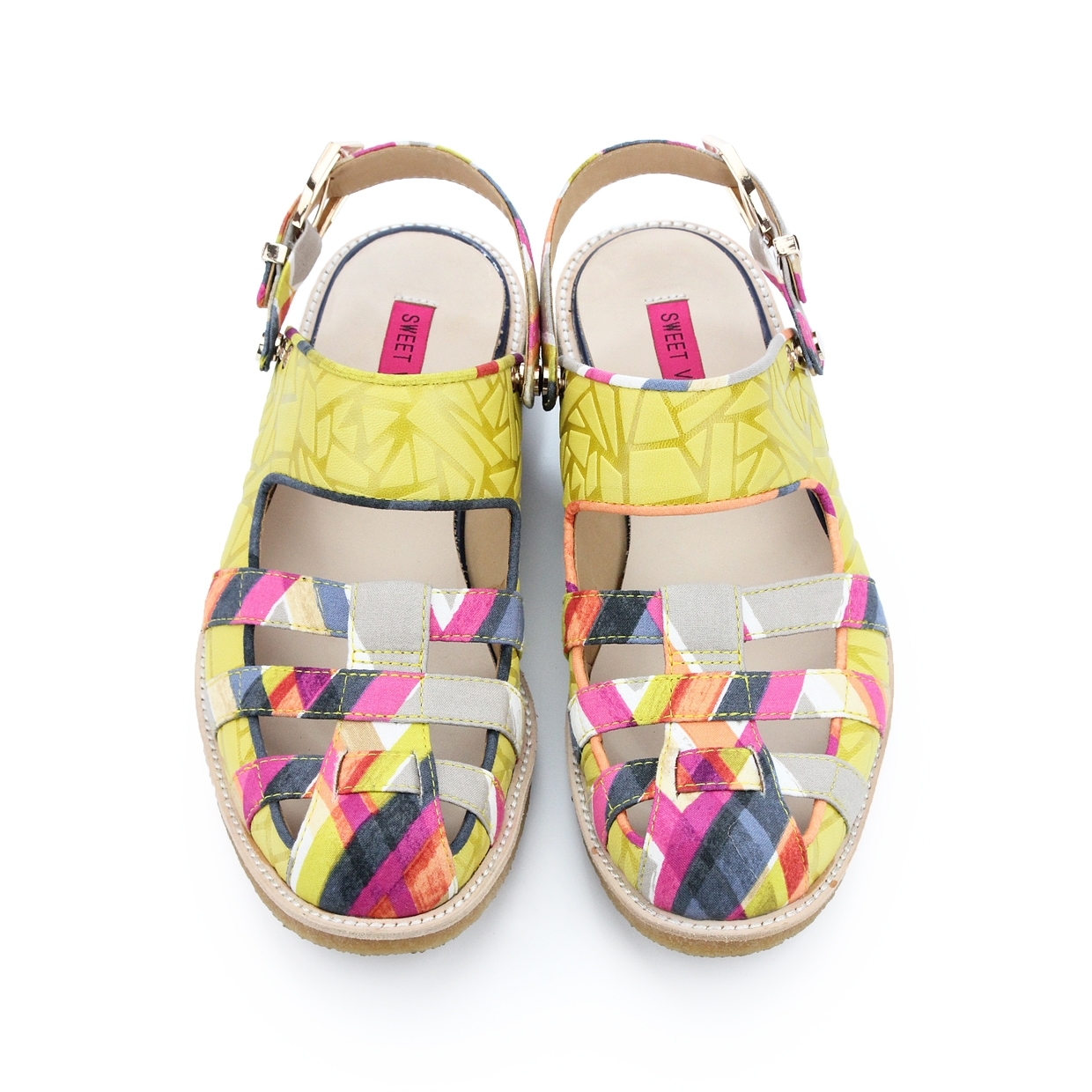 Ancient Greek M1149 Yellow Leather Sandals