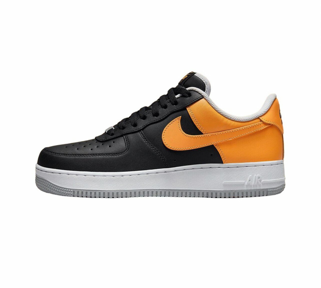 Nike Air Force 1 07 男鞋 黑 橘 AF1 撞色 FB7162-081 Dec lu