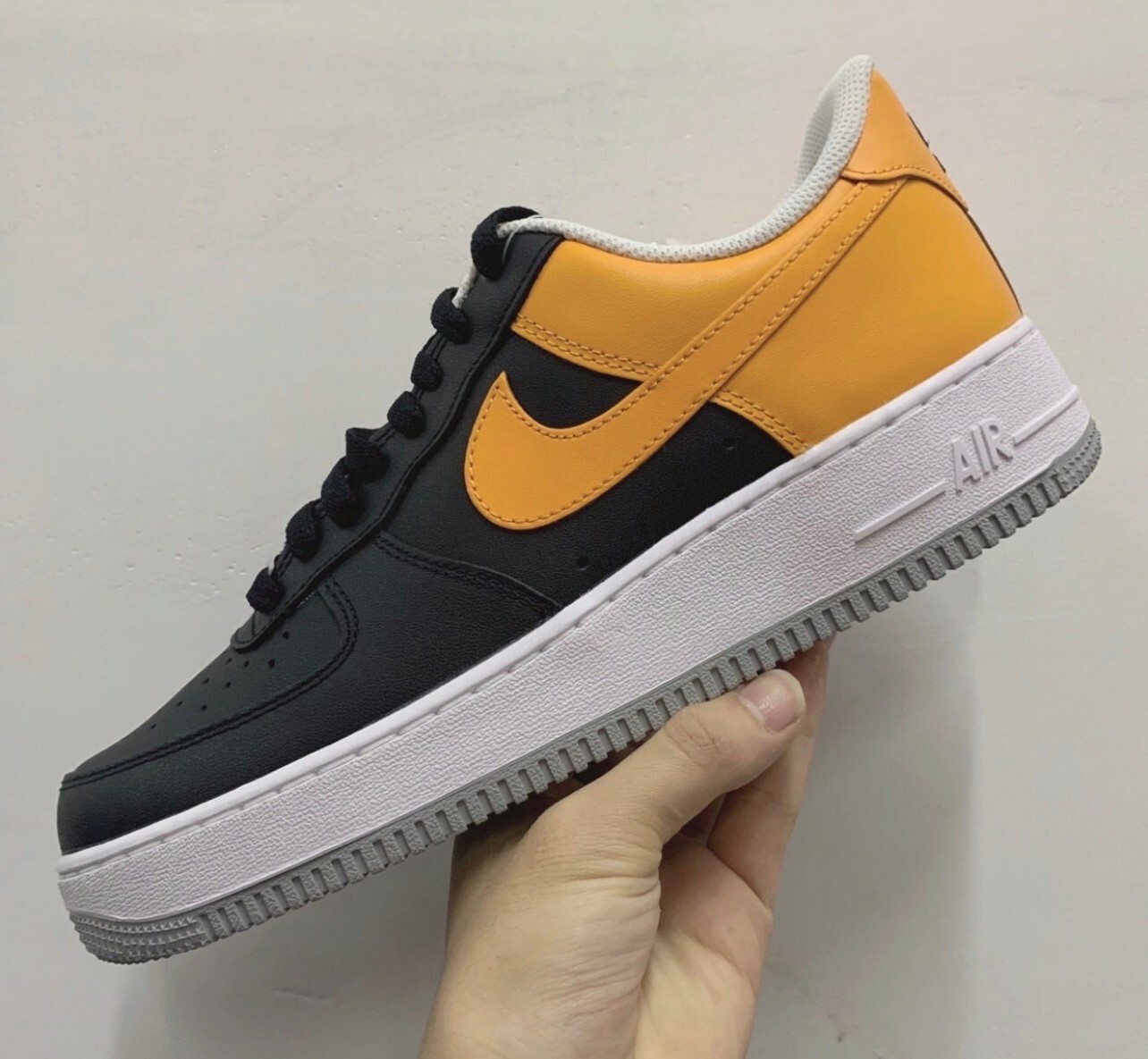 Nike Air Force 1 07 男鞋 黑 橘 AF1 撞色 FB7162-081 Dec lu