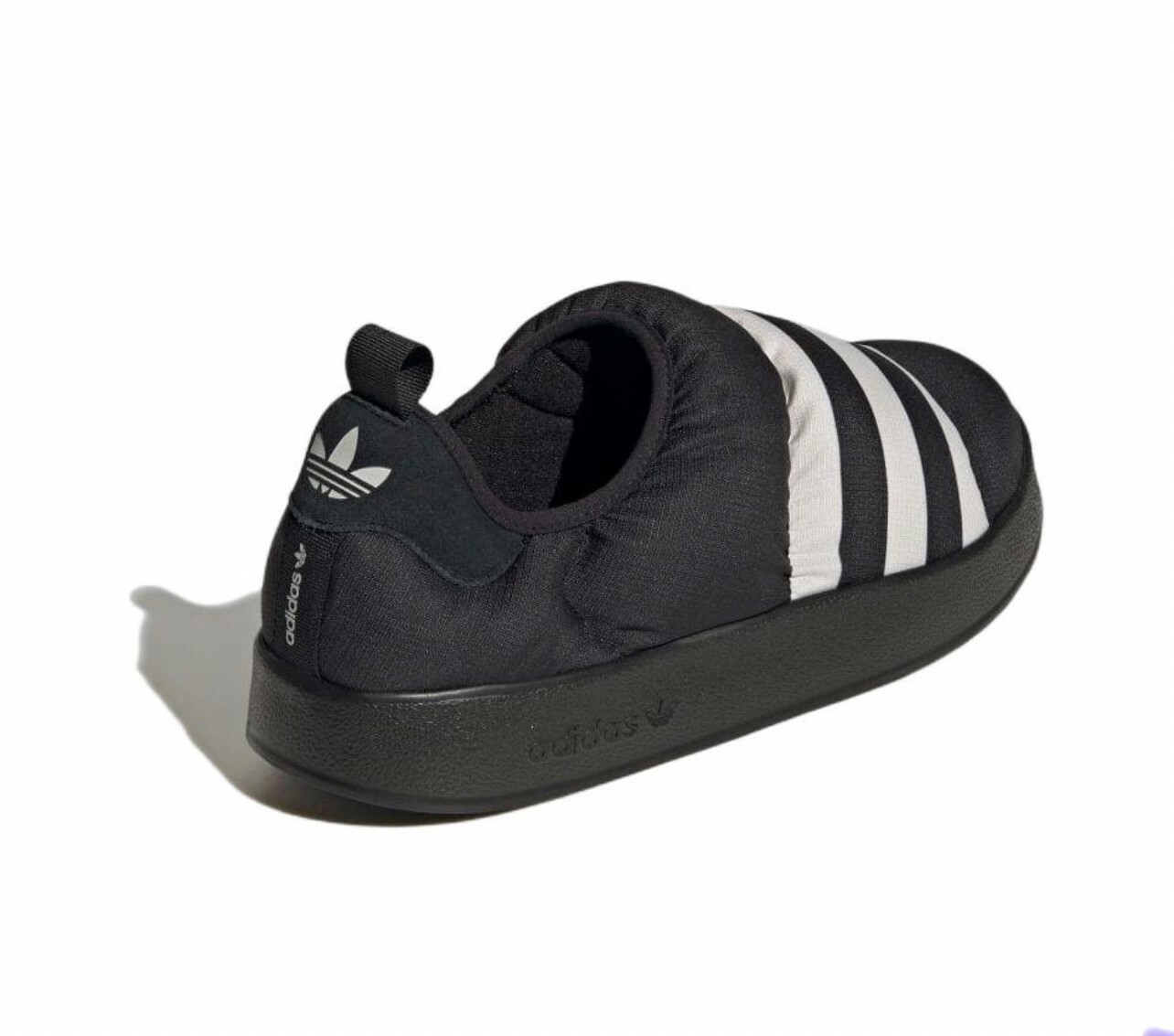 adidas 拖鞋 運動 毛毛蟲 男女 三葉草 PUFFYLETTE 黑 GY4559 Dev lu